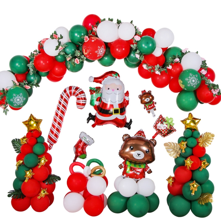 

1SD2021006 Christmas Party Decoration Aluminum Film Balloons, Style: Wreath