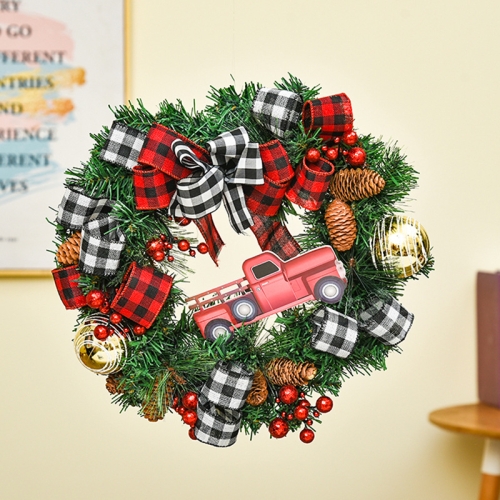 

Christmas Decorations Cane Wreath Garland Door Hanger, Size: 50cm( Car)