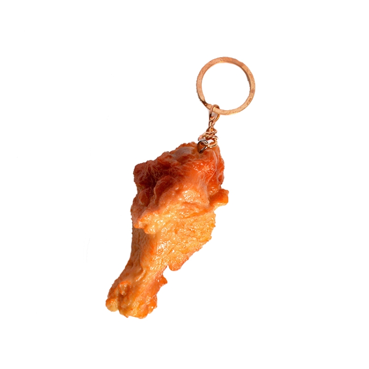 

3 PCS Chicken Leg Keychain Simulation Food Model Toy Shooting Props
