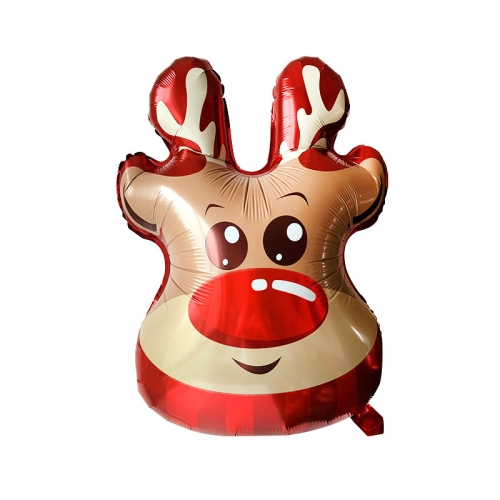 

10 PCS Christmas Decoration Aluminum Film Balloons, Style: Deer Head