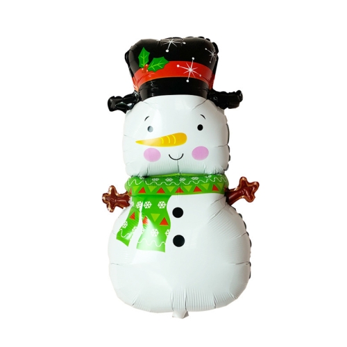 

10 PCS Christmas Decoration Aluminum Film Balloons, Style: Hat Snowman