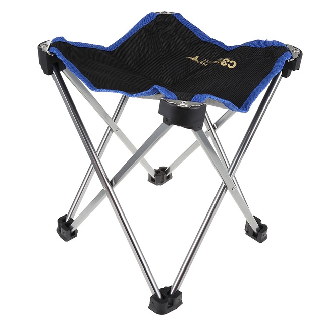 

Portable Folding Chair Super Light Aluminum Alloy Fishing Camping Bench Garden Chairs(Black)