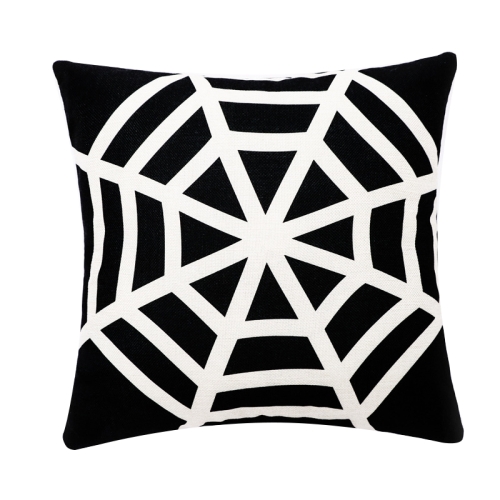 

2 PCS SYSDWS23 45x45cm Halloween Ornament Pillowcase Digital Print Pillow Case Without Pillow Core(Cobweb)