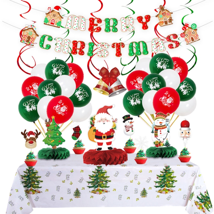 

Christmas Decoration Party Latex Aluminum Film Balloon Set, Style: Color Lamp Honeycomb Ball 3