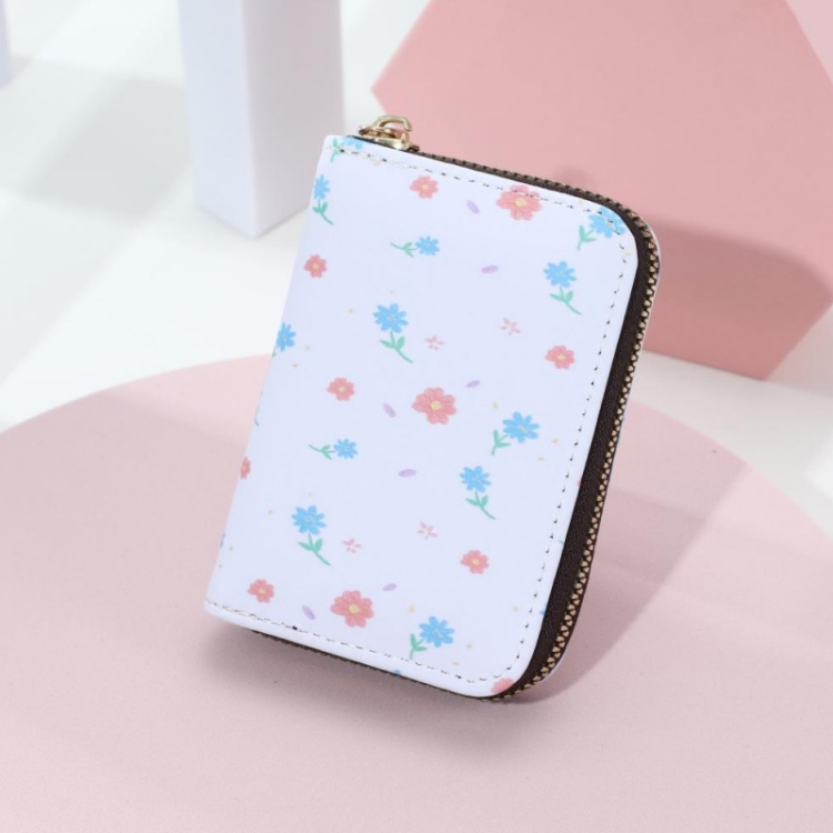 

3 PCS Cartoon Cute Organ Bag Multi-Card Coin Purse ID Card Holder(Small Flower)