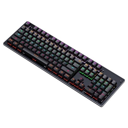 

LEAVEN K880 104 Keys Gaming Green Axis Office Computer Wired Mechanical Keyboard, Cabel Length:1.6m(Black )