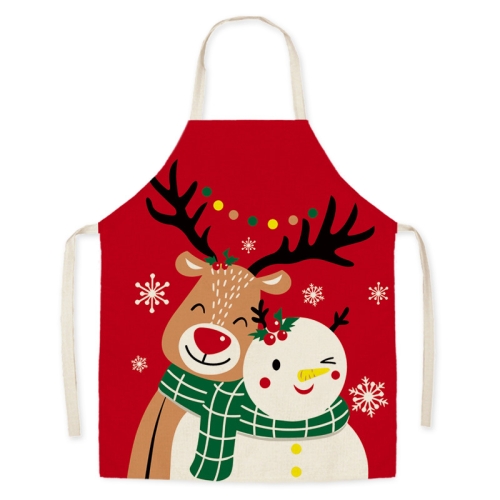 

2 PCS Polyester Anti-Fouling Christmas Atmosphere Sleeveless Apron, Specification: 65x75 cm
