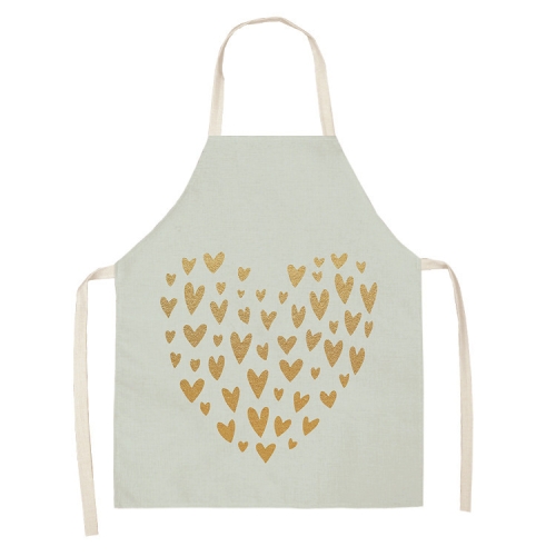 

2 PCS Kitchen Linen Heart-Shaped Letters Fashion Sleeveless Apron, Specification: 65x75 cm(MeI6027)