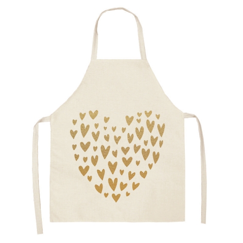 

2 PCS Kitchen Linen Heart-Shaped Letters Fashion Sleeveless Apron, Specification: 65x75 cm(MeI6031)