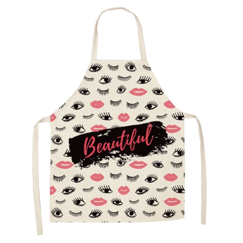 

2 PCS Kitchen Linen Heart-Shaped Letters Fashion Sleeveless Apron, Specification: 65x75 cm(MeI6036)