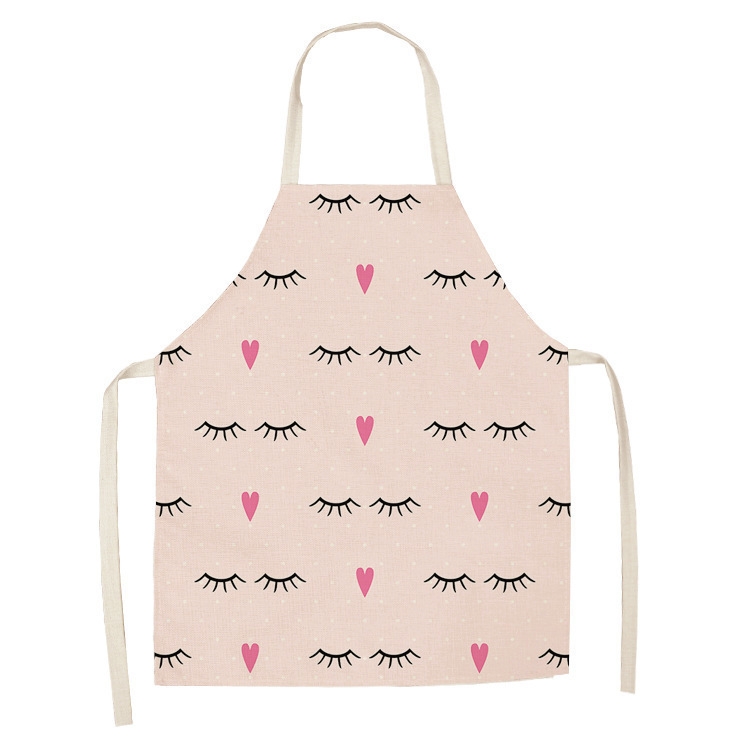 

2 PCS Kitchen Linen Heart-Shaped Letters Fashion Sleeveless Apron, Specification: 65x75 cm(MeI6037)