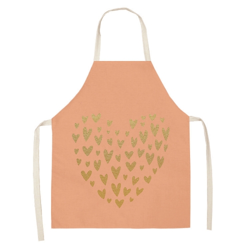 

2 PCS Kitchen Linen Heart-Shaped Letters Fashion Sleeveless Apron, Specification: 65x75 cm(MeI6013)