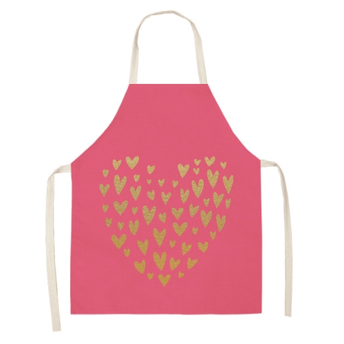 

2 PCS Kitchen Linen Heart-Shaped Letters Fashion Sleeveless Apron, Specification: 65x75 cm(MeI6024)