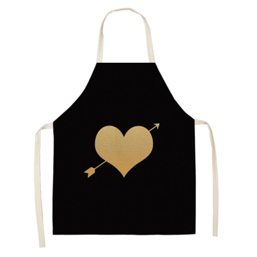 

2 PCS Kitchen Linen Heart-Shaped Letters Fashion Sleeveless Apron, Specification: 65x75 cm(MeI6025)