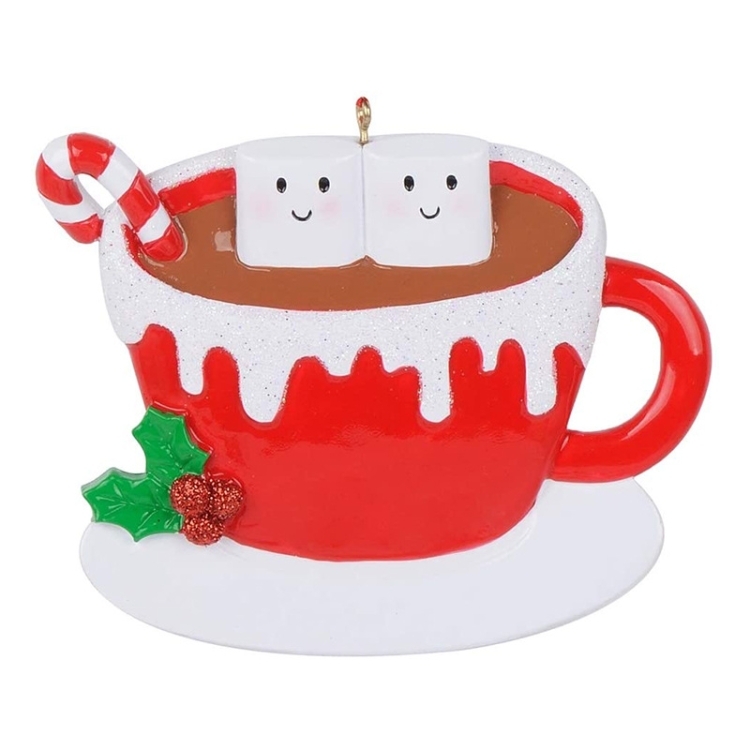 

2 PCS Christmas Resin Ornaments Christmas Tree Pendant(2 Heads)
