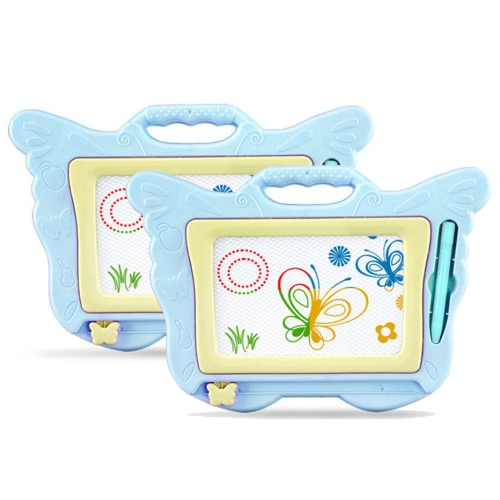 

2 PCS Early Childhood Education Color Magnetic Drawing Board Cartoon Graffiti Painting Writing Board, Spec: Butterfly (Blue)