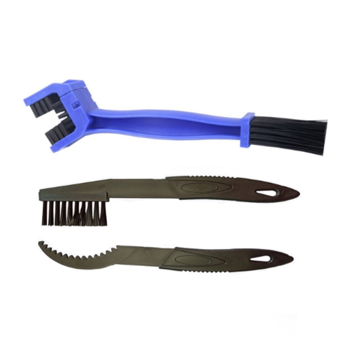 

5 Set BG-7168 Bicycle And Motorcycle Cleaning Brush Three-Sided Chain Brush, Colour: Blue + Small Brush