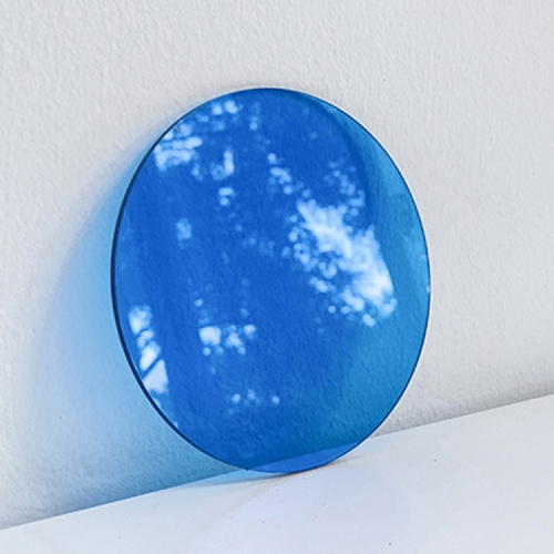 

5 PCS Translucent Blue Round Sheet Studio Background Ornament Photo Props