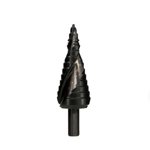 

6-30mm Triangular Shank Spiral Flute Step Drill Bit