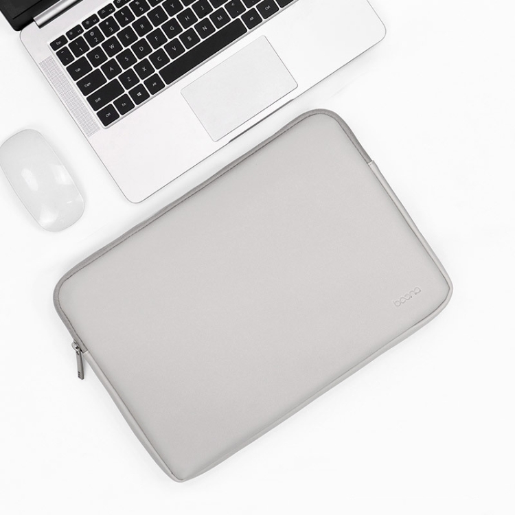 

Baona BN-Q001 PU Leather Laptop Bag, Colour: Grey, Size: 11/12 inch