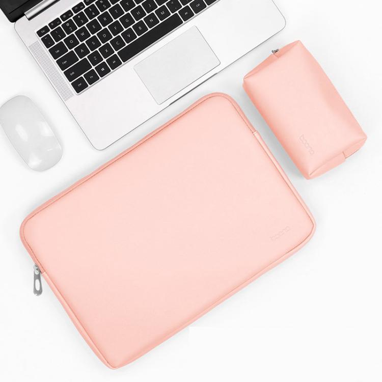 

Baona BN-Q001 PU Leather Laptop Bag, Colour: Pink + Power Bag, Size: 11/12 inch