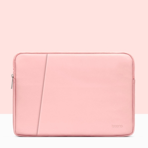 

Baona BN-Q001 PU Leather Laptop Bag, Colour: Double-layer Pink, Size: 16/17 inch