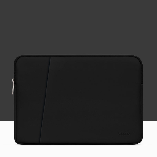 

Baona BN-Q001 PU Leather Laptop Bag, Colour: Double-layer Midnight Black, Size: 11/12 inch