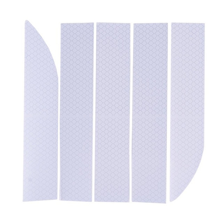 

5 Sets Car Trunk Reflective Decorative Strip Anti-Scratch Car Tail Warning Decorative Stickers(White)