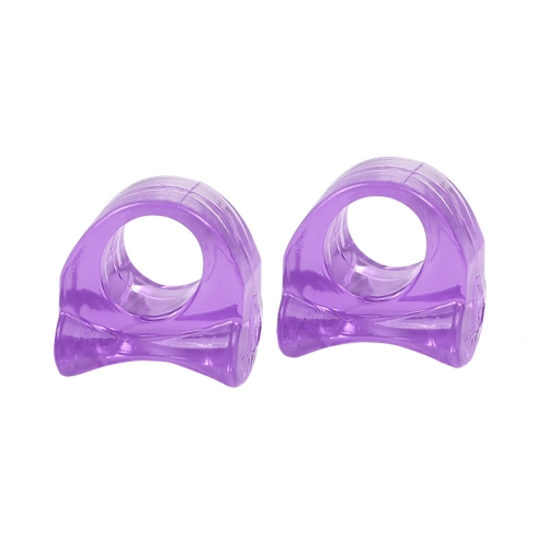 

10 Pairs Great Toe Orthosis Separator Soft and Comfortable Toe Care Cover, Size: M(Transparent Purple)