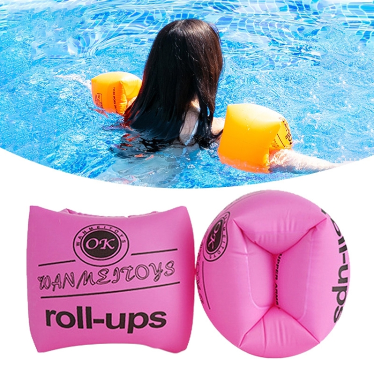 

8 PCS Children Arm Circle Learning Swimming Training Circle Adult Swimming Sleeve Safety Double Air Bag Floating Ring(Rose Red)