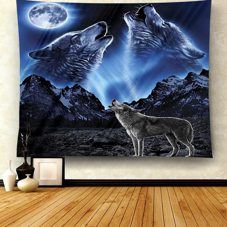 

Multifunctional Fashion Simple Style Animal Hanging Carpet, Size:Smooth Surface S-100x150cm(Wolf Blue)