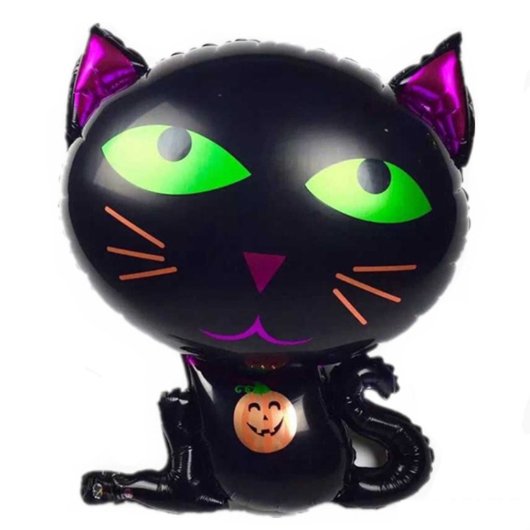 

5 PCS Halloween Aluminum Film Balloon Party Decoration,Style: Cat