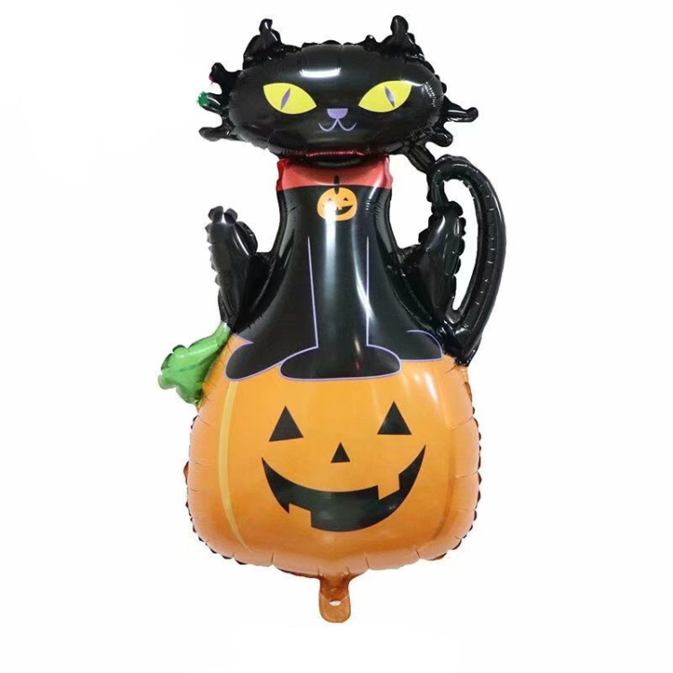 

5 PCS Halloween Aluminum Film Balloon Party Decoration,Style: Pumpkin Cat