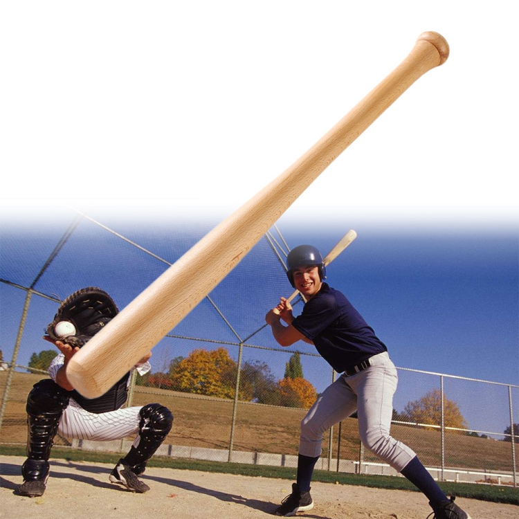 

Heavy-Duty Solid Wood Baseball Bat, Size: 54cm