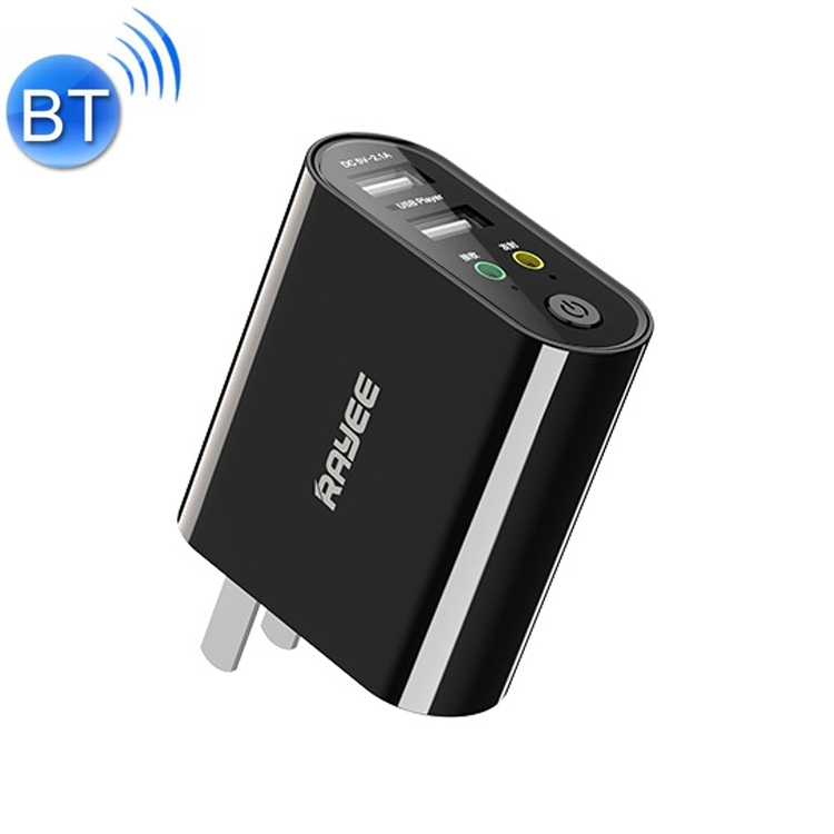 

RAYEE K8 Bluetooth 5.0 Audio Receiver & Transmitter 2 in 1 Adapter Support 2.1A Fast Charge U Disk, US Plug
