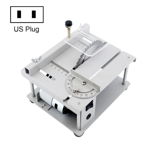 

150W Miniature Precision Table Saw Mini Chainsaw Portable Woodworking Sliding Table Saw Multifunctional Cutting Machine, US Plug