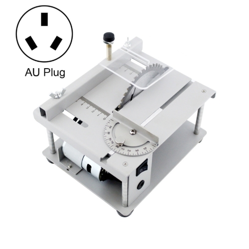 

150W Miniature Precision Table Saw Mini Chainsaw Portable Woodworking Sliding Table Saw Multifunctional Cutting Machine, AU Plug