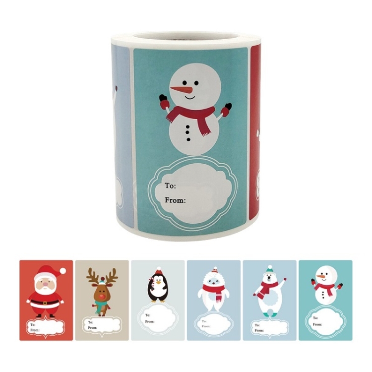 

5 PCS Christmas Gift Merchandise Decoration Sticker, Size: 50x75mm(A-388)