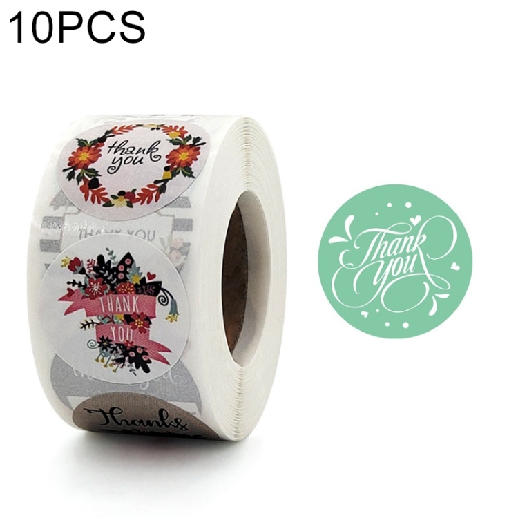 

5 PCS Circular Pattern Thanks Floral Sticker Halloween Gift Decoration Sticker, Size: 2.5cm / 1 Inch(Z-02)