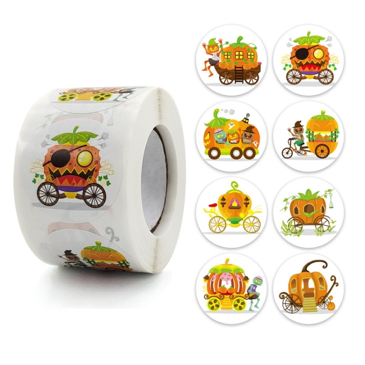 

5 PCS Halloween Pumpkin Car Sticker Holiday Gift Craft Decoration Sticker, Size: 3.8cm / 1.5 Inch(K-133)