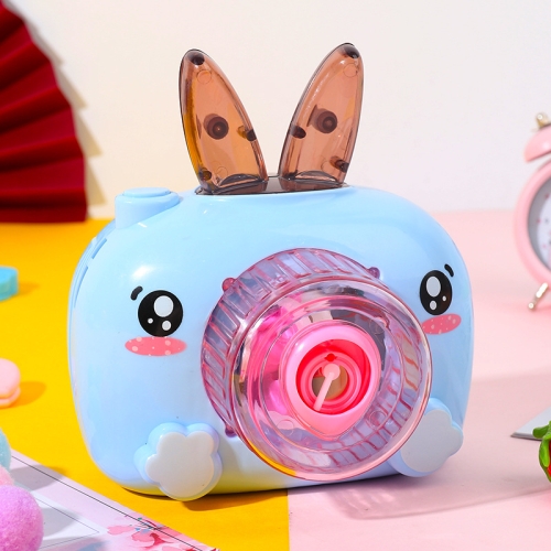 

Girl Heart Cartoon Bubble Camera Children Automatic Bubble Blowing Toy(Blue)
