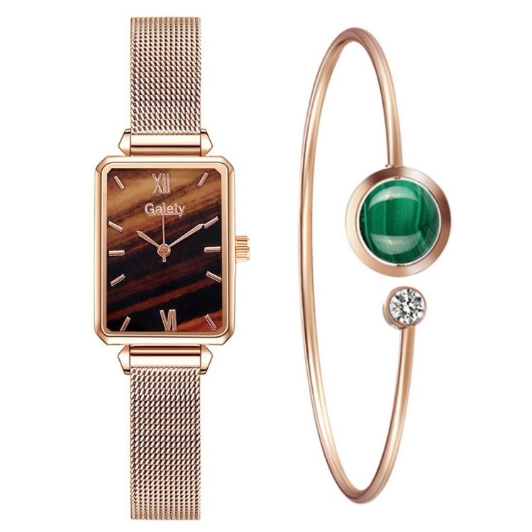 GAIETY G690 Retractable Magnet Buckle Ladies Mesh Belt Small Square Dial Bracelet Watch(Rose Gold Brown Dial + H138)
GAIETY G690 Retractable Magnet Buckle Ladies Mesh Belt Small Square Dial Bracelet Watch(Rose Gold Brown Dial + H138)
