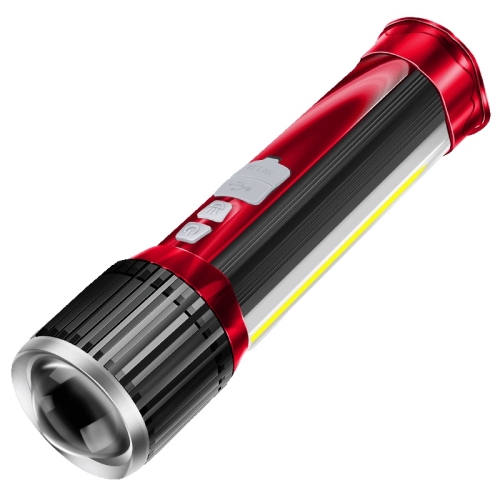 

Warsun LED 15W High Power Self-Defense Glare Flashlight Multifunctional Rechargeable Outdoor COB Light(Dream Red)