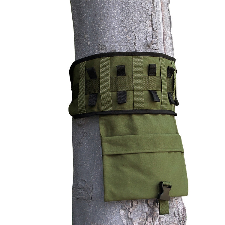 

Outdoor Camping Tied Tree Hanging Bag Multifunctional Canvas Travel Portable Cookware Tool Storage Bag(Green)