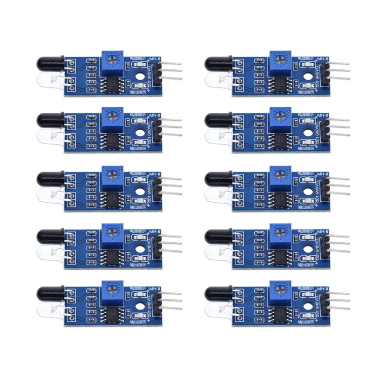 

10 PCS Infrared Smart Car Obstacle Avoidance Sensor Photoelectric Switch Robot Sensor( 6D9)