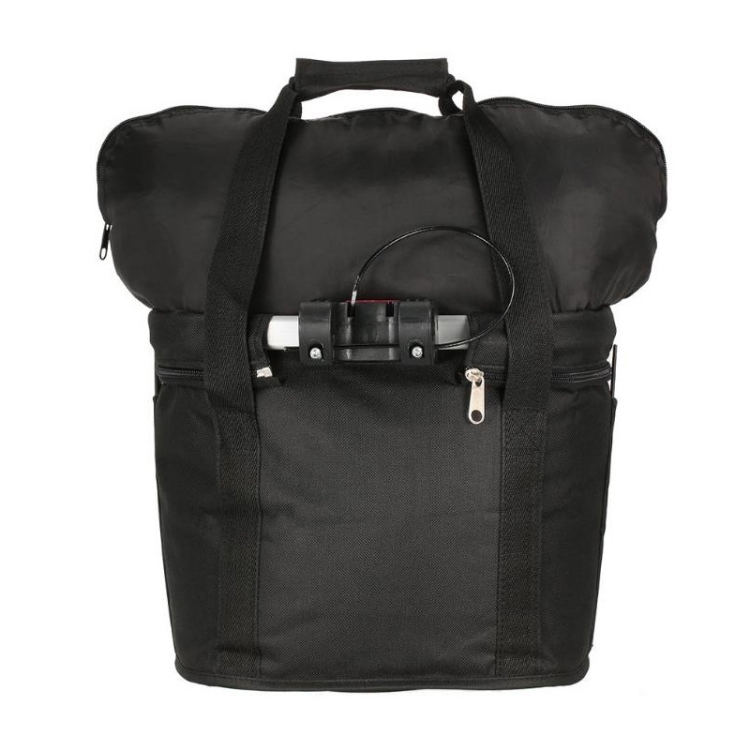 

Foldable Bicycle Front Bag Electric Car Basket Pet Basket(Black Zipper)
