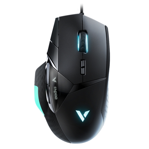 

Rapoo VT900 16000 DPI 12 Buttons Wired Mouse Gaming RGB Backlit Mouse Macro Programming with 0.87 inch OLED Display(Black)