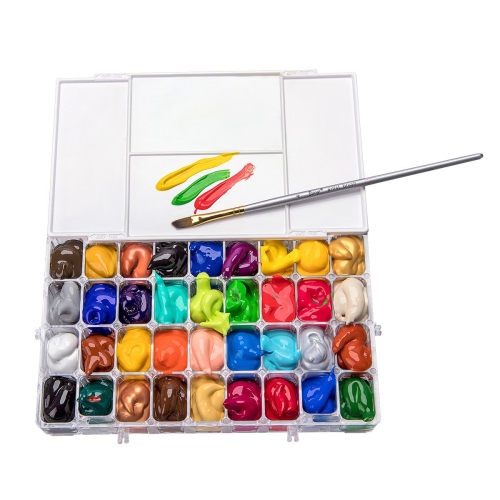 

Water Color Moisturizing Color Box Leak-Proof Sealed Sketch Paint Box, Style: 36 Grids Multi Function