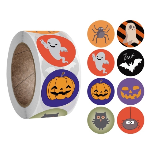 

10 PCS Halloween Stickers Gift Decoration Baking Cake Packaging Labels, Size: 2.5cm / 1 Inch(A-125)