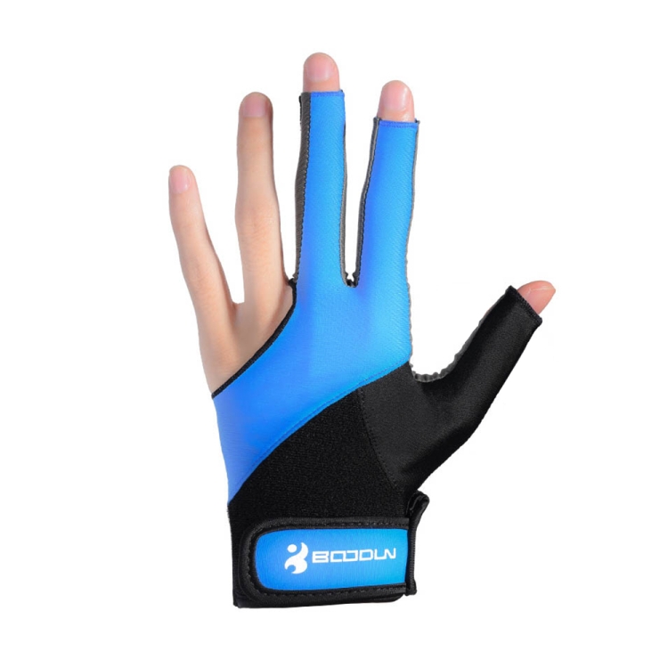 

BOODUN M200932 Three-Pointer Billiard Gloves Abrasion Resistant Comfortable Billiard Single Gloves, Size: M(Blue)